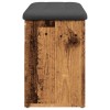 Antik fa szerelt fa cipőtároló pad 82x32x45,5 cm