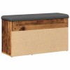 Antik fa szerelt fa cipőtároló pad 82x32x45,5 cm