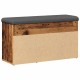 Antik fa szerelt fa cipőtároló pad 82x32x45,5 cm