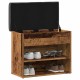 Antik fa szerelt fa cipőtároló pad 62x32x50 cm