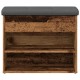 Antik fa szerelt fa cipőtároló pad 62x32x50 cm