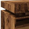 2 db antik fa színű éjjeliszekrény led-fényekkel 40x39x48,5 cm