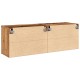 2 db antik fa színű falra szerelhető tv-szekrény 60 x 30 x 41cm