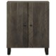 Sideboard fekete 60x33x75 cm tömörfa mango