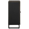 Sideboard fekete 60x33x75 cm tömörfa mango
