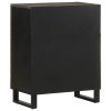Sideboard fekete 60x33x75 cm tömörfa mango