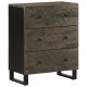 Sideboard fekete 60x33x75 cm tömörfa mango