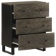 Sideboard fekete 60x33x75 cm tömörfa mango