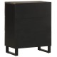 Sideboard fekete 60x33x75 cm tömörfa mango