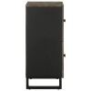 Sideboard fekete 60x33x75 cm tömörfa mango