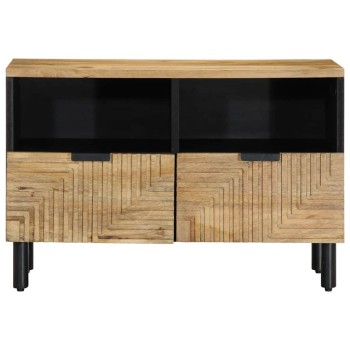 Barna tömör mangófa tv-szekrény 70x33x46 cm