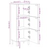 Barna tömör mangófa magasszekrény 40 x 33 x 110 cm