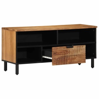 Tv szekrény fiókkal barna 100 x 33 x 46 cm tömör mangófát