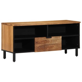 Tv szekrény fiókkal barna 100 x 33 x 46 cm tömör mangófát