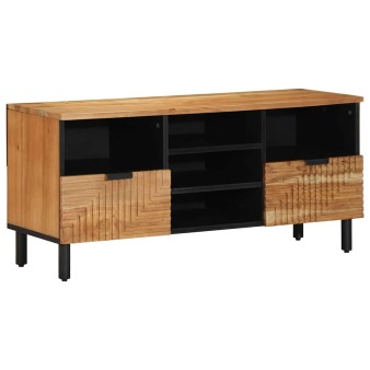 Tv szekrény fiókkal barna 100 x 33,5 x 46 cm tömör mangófát