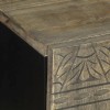Világosszürke tömör mangófa tv-szekrény 105x33,5x46 cm