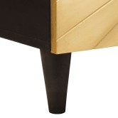 Tv szekrény polcokkal fekete és arany 105 x 33 x 46 cm faanyag