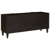 Tv szekrény polcokkal fekete és arany 105 x 33 x 46 cm faanyag