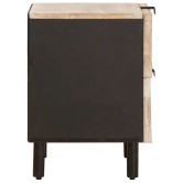 Éjjeliszekrény 2 pcs fehér 40 x 33 x 46 cm tömör mangófát