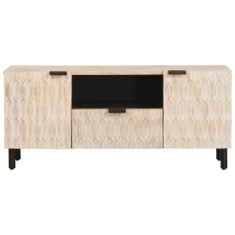 Tv szekrény fiókkal fehér mosott felület 105 x 33 x 46 cm