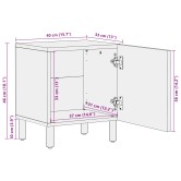 Éjjeliszekrény 2 pcs barna 40 x 33 x 46 cm tömör mangófát Éjjeliszekrény 2 pcs barna 40 x 33 x 46 cm tömör mangófát