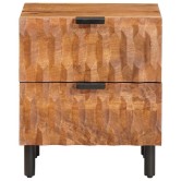 Éjjeliszekrény fiókkal barna 40 x 33 x 46 cm tömör mangófát