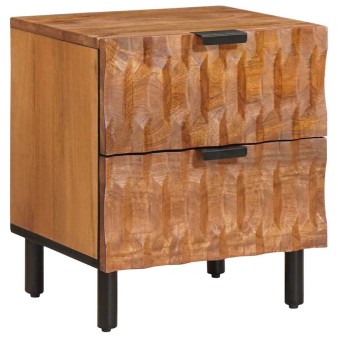 Éjjeliszekrény 2 pcs barna 40 x 33 x 46 cm tömör mangófát