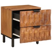 Éjjeliszekrény 2 pcs barna 40 x 33 x 46 cm tömör mangófát Éjjeliszekrény 2 pcs barna 40 x 33 x 46 cm tömör mangófát