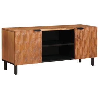 Tv szekrény akácbarna felület 105 x 33 x 46 cm tömör mangófát