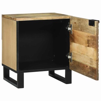 Éjjeliszekrény 2 pcs természetes 40 x 33 x 46 cm szerelt fa