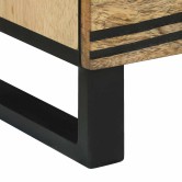 Éjjeliszekrény 2 pcs természetes 40 x 33 x 46 cm szerelt fa