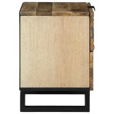 Éjjeliszekrény 2 pcs természetes 40 x 33 x 46 cm szerelt fa
