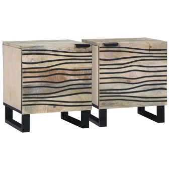 Éjjeliszekrény 2 pcs fehér 40 x 33 x 46 cm szerelt fa