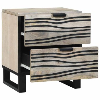 Éjjeliszekrény 2 pcs fehér 40 x 33 x 46 cm szerelt fa