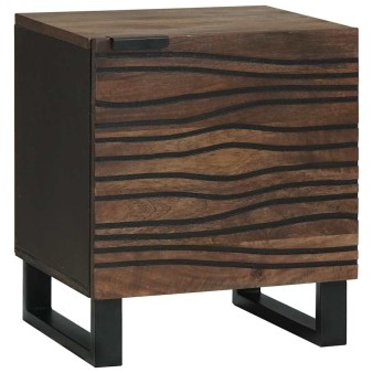 Éjjeliszekrény 2 pcs dió 40 x 33 x 46 cm szerelt fa