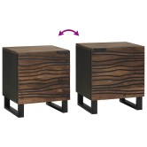 Éjjeliszekrény 2 pcs dió 40 x 33 x 46 cm szerelt fa Éjjeliszekrény 2 pcs dió 40 x 33 x 46 cm szerelt fa
