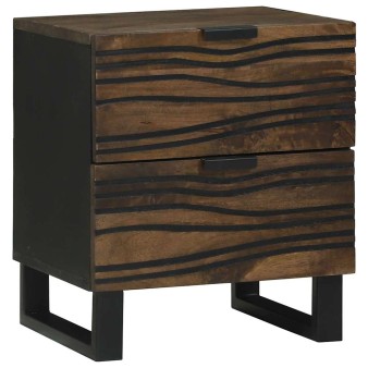 Éjjeliszekrény 2 pcs dió 40 x 33 x 46 cm szerelt fa