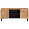 Tv szekrény polcokkal barna 105 x 33 x 46 cm tömör mangófát