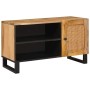 Tv szekrény tárolóval barna 80 x 33 x 46 cm tömör mangófát