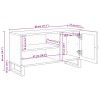 Tv szekrény tárolóval barna 80 x 33 x 46 cm tömör mangófát