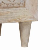 Tv szekrény fehérre fehérített 100 x 33 x 46 cm tömör mangófát