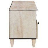 Tv szekrény fehérre fehérített 100 x 33 x 46 cm tömör mangófát