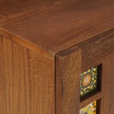 Tv szekrény fiókkal ajtóval dió 105 x 33 x 46 cm tömör mangófát