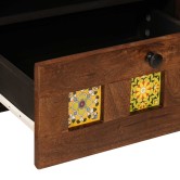 Tv szekrény fiókkal ajtóval dió 105 x 33 x 46 cm tömör mangófát