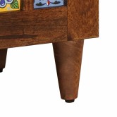 Tv szekrény tárolóval dió 80 x 33 x 46 cm tömör mangófát