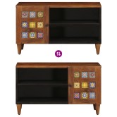 Tv szekrény tárolóval dió 80 x 33 x 46 cm tömör mangófát