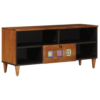 Tv szekrény fiókkal dió 100 x 33 x 46 cm tömör mangófát