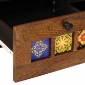 Tv szekrény fiókkal dió 100 x 33 x 46 cm tömör mangófát