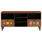 Tv szekrény fiókkal dió 100 x 33 x 46 cm tömör mangófát