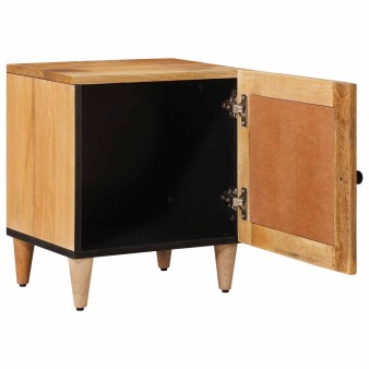 Éjjeliszekrény 2 pcs természetes 40 x 33 x 46 cm tömör mangófát